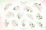 Watercolor Blush Floral Alphabet Set, a Decorative Illustration by Veris Studio (Thumbnail 15 of 24)