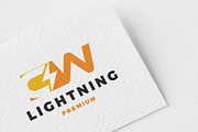 Initial Letter CW Lightning Logo, a Branding & Logo Template by mesuka (Thumbnail 1 of 2)