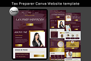 Canva website for Tax Preparer, a Landing Page Template by Amiraliya (Thumbnail 1 of 7)