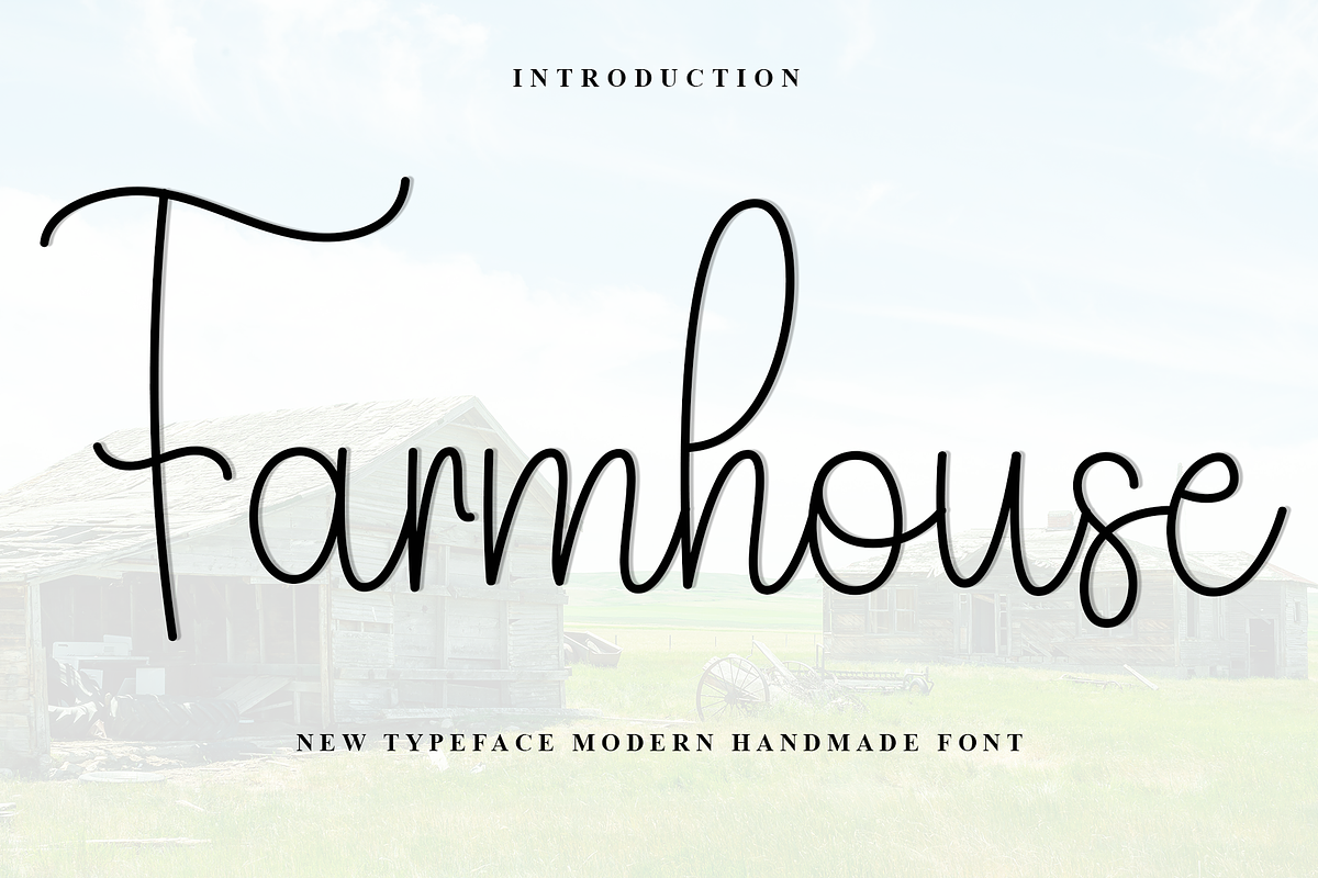Farmhouse, a Handwritten Font by InermediaSTUDIO (Photo 1 of 8)