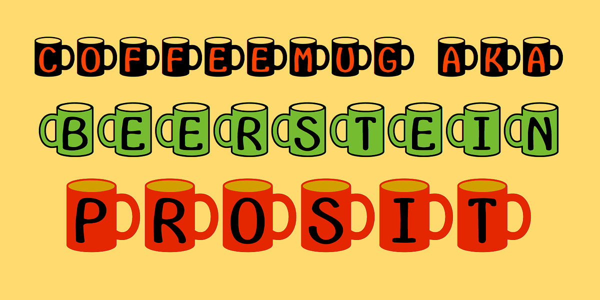 CoffeeMug, a Symbol Font by Ingrimayne Type (Photo 4 of 5)