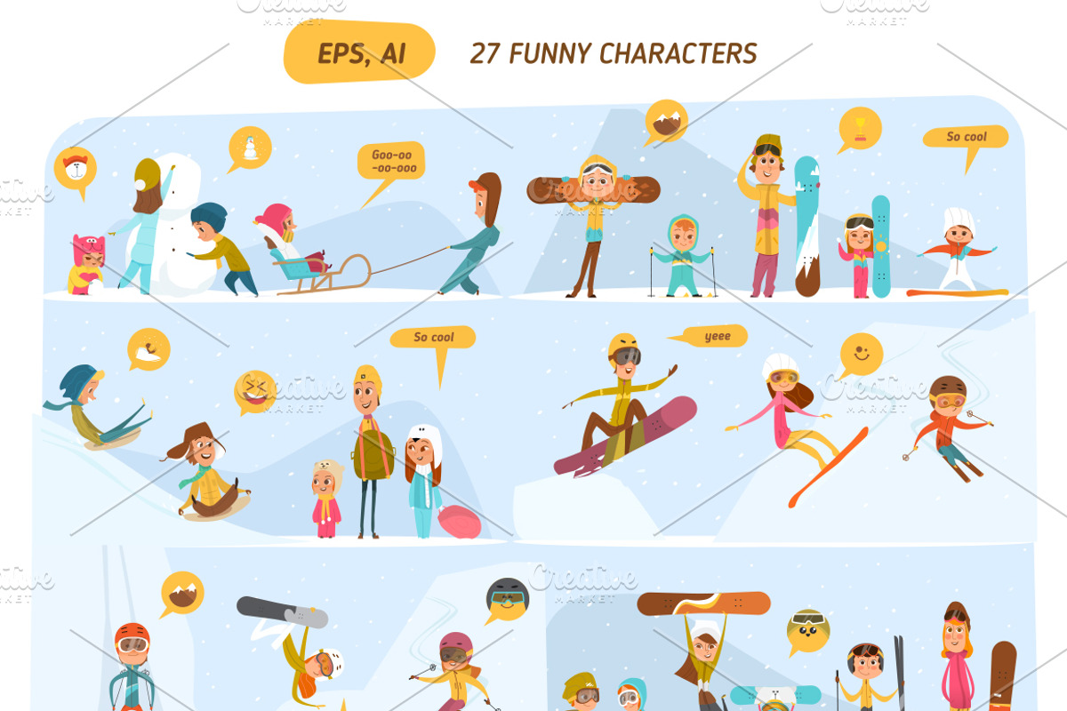27 Winter characters. Volume 1, a Graphic by Drumcheg (Photo 2 of 2)