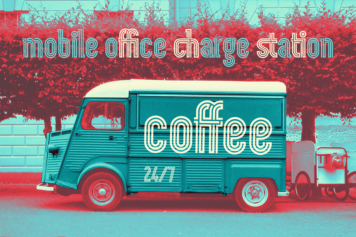 Chokana - new retro font, a Sans Serif Font by NREY (Photo 7 of 8)
