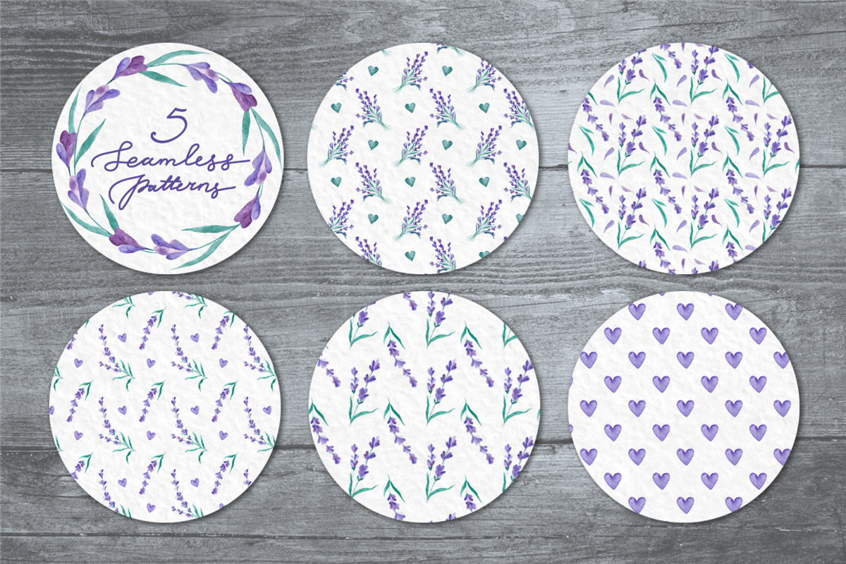 Watecolor Lavender Clip Art Set, an Illustration by Yashroom (Photo 3 of 7)