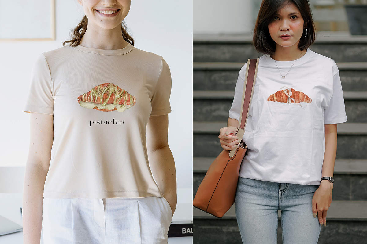 Pastry Cafe Croissant Breakfast, a Food Illustration by Catch the Dream Art (Photo 6 of 8)