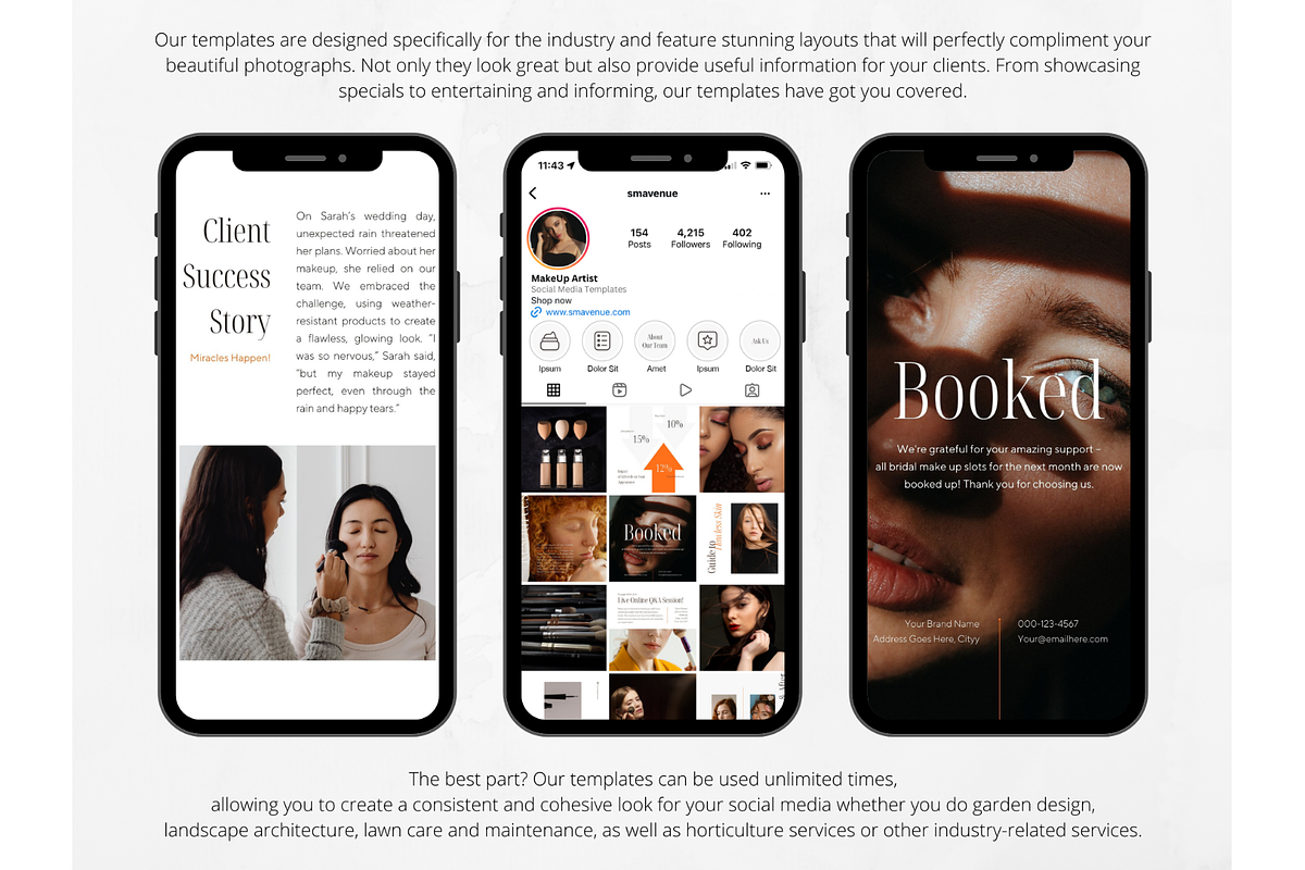 300 Beige MakeUp Social Media BUNDLE, a Social Media Template by PatternLab. (Photo 7 of 9)