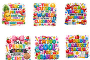 Colorful Teacher PNG Designs, a Seasonal Illustration by CreationArt (Thumbnail 4 of 4)