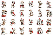 Christmas Otter Clipart Set, an Illustration by Sublimation Artist (Thumbnail 2 of 6)