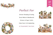Watercolor Living Room Clipart, a Decorative Illustration by BerryPieArt (Thumbnail 4 of 4)