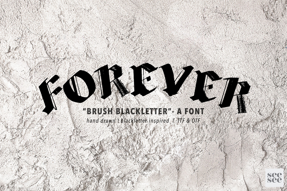 Brush Blackletter - Hand Drawn Font preview 2