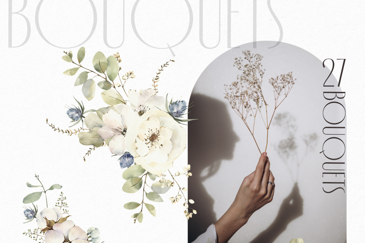 Trendy botany Watercolor collection, an Object Illustration by ArtMaslyana (Photo 6 of 10)