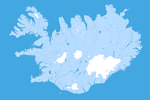 High Detailed Iceland Map