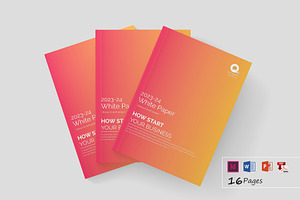 White Paper Template Word, a Brochure Template by obidullah_01