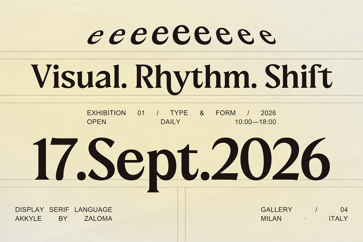 Akkyle – Modern High Contrast Serif, a Serif Font by Zaloma Studio (Photo 7 of 11)