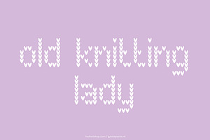 Old Knitting Lady font
