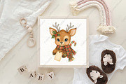 Reindeer Christmas Vintage Greeting, an Illustration by CraftArtStudio (Thumbnail 4 of 4)