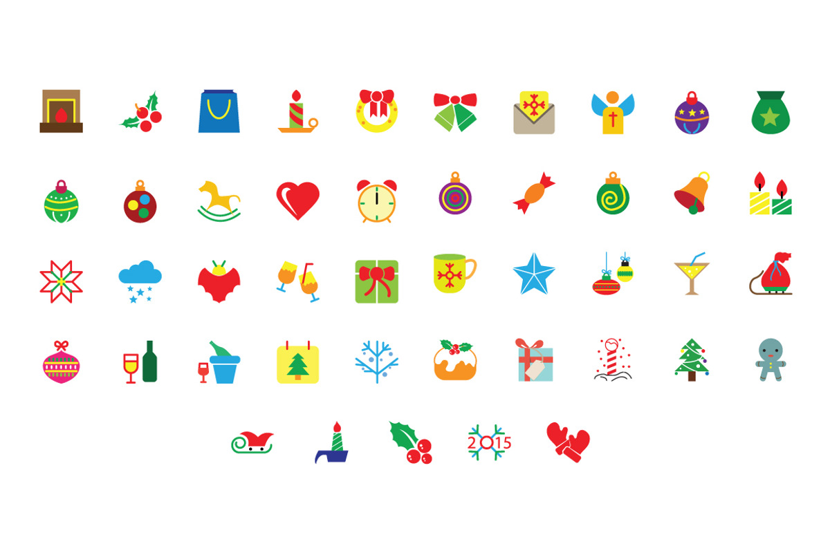 100 Merry Christmas Vector Icons preview 3