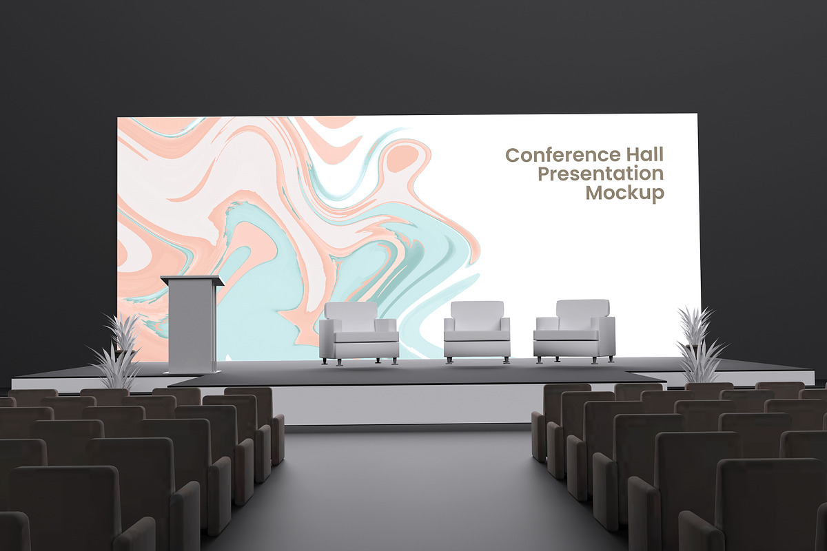 Conference Hall Presentation Mockup, a Wearable Device Mockup by xavier_studio (Photo 5 of 5)