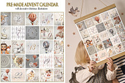 Сhristmas posters pattern advent, an Illustration by TanyaSchuka (Thumbnail 2 of 15)