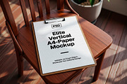 Vertical A4 Paper Clipboard Mockup, an Advertising Mockup by Elite Mockups (Thumbnail 2 of 2)
