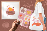 Cute cozy autumn graphics & patterns, a Seasonal Illustration by CapriceMeDesigns (Thumbnail 5 of 24)