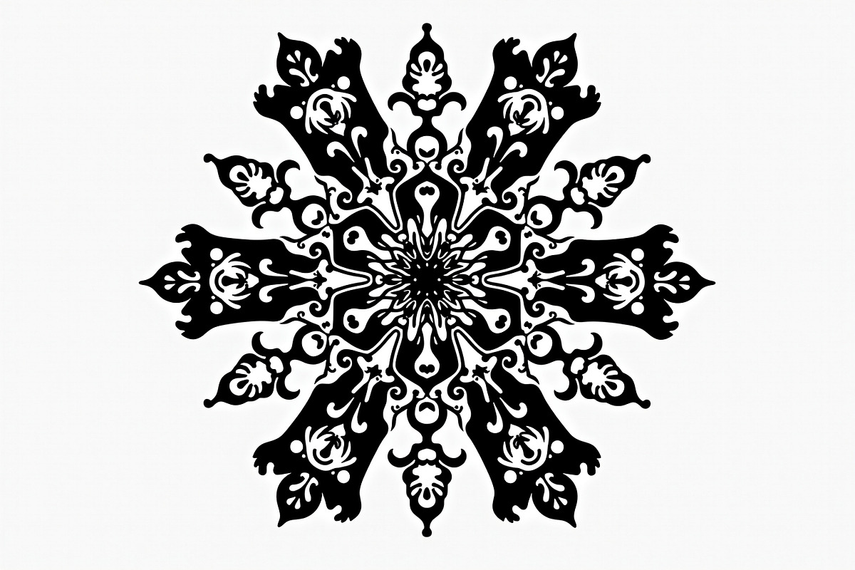 Decorative Mandala Vector Set, an Illustration by hafijul (Photo 9 of 9)