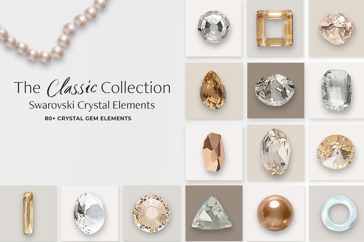 100+ Swarovski Crystal Elements, a Product Mockup by Swarovski Crystals (Photo 1 of 4)