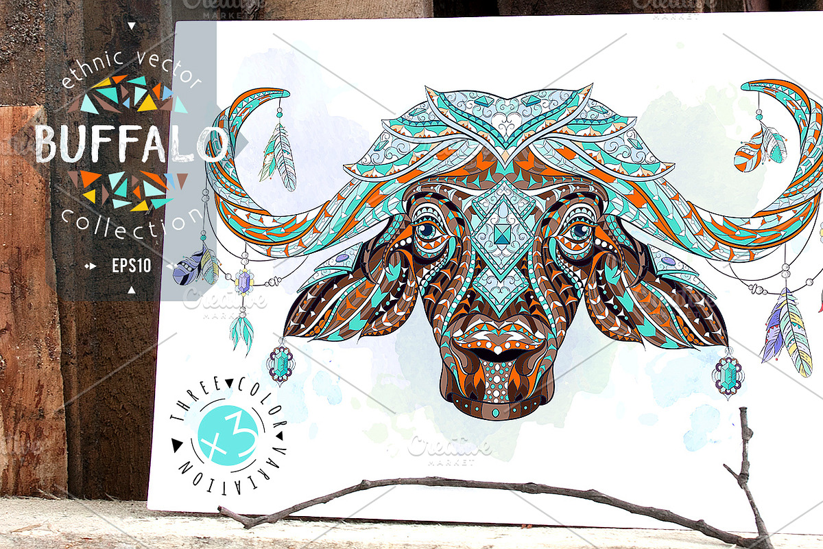 Ethnic Collection: Buffalo, an Animal Illustration by ArtoJoy (Photo 1 of 5)