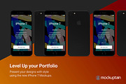Iphone 7 Mockup Straight Black, an iPhone Mockup by mockuptain (Thumbnail 5 of 6)