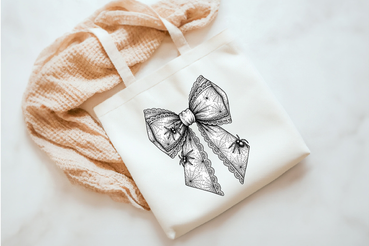 Halloween Gothic Coquette bow png, an Illustration by Watercolor design (Photo 2 of 3)