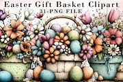 Easter Gift Basket Clipart, an Illustration by Libby Wishes (Thumbnail 1 of 9)