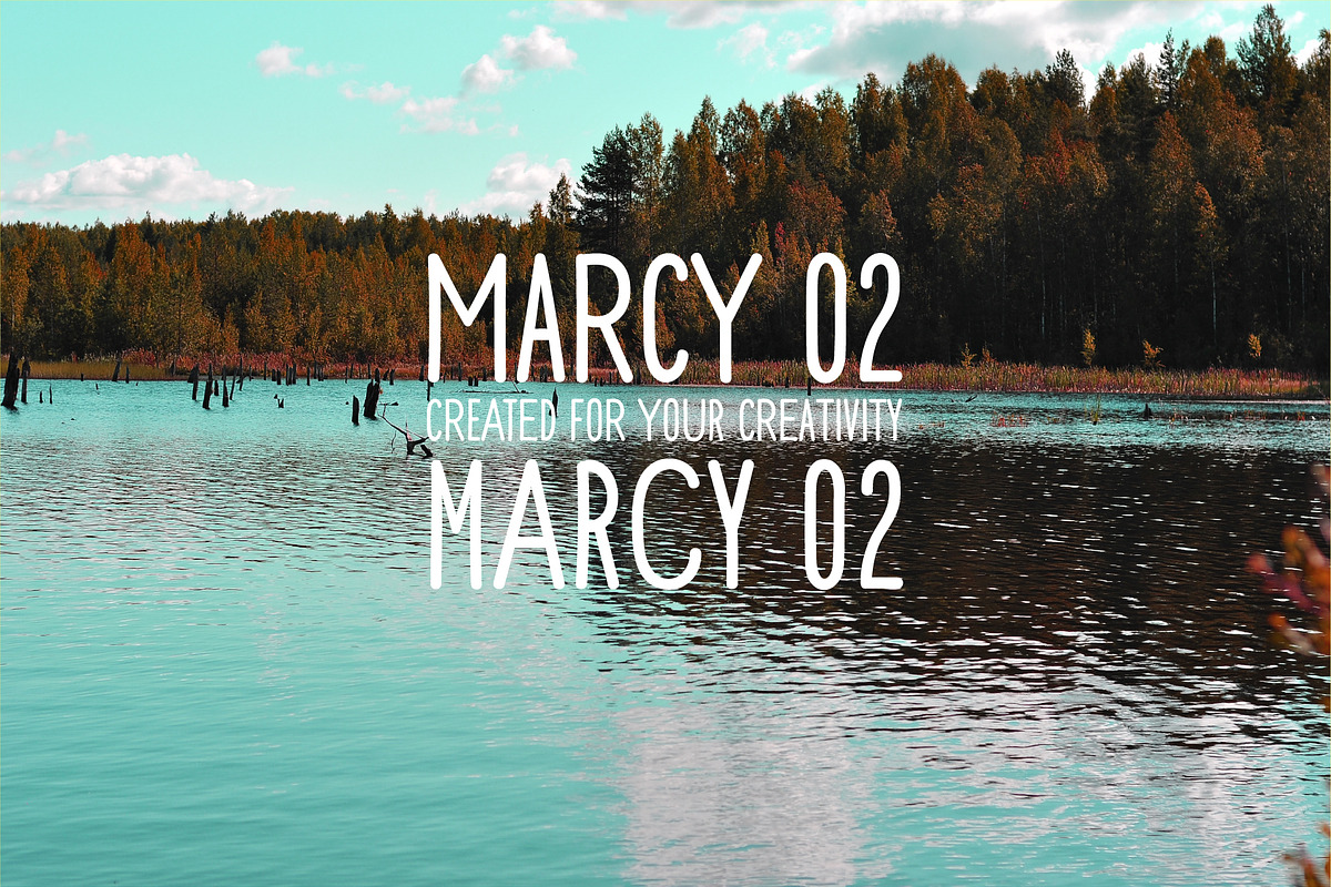 Marcy 02 • Font for creativity, a Font by alekseiderin (Photo 1 of 6)