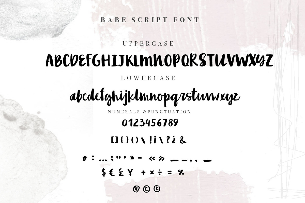 Babe Handwritten script Font preview 8