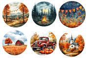 Retro 1930s Autumn Round Clipart, an Illustration by Designworld (Thumbnail 3 of 5)