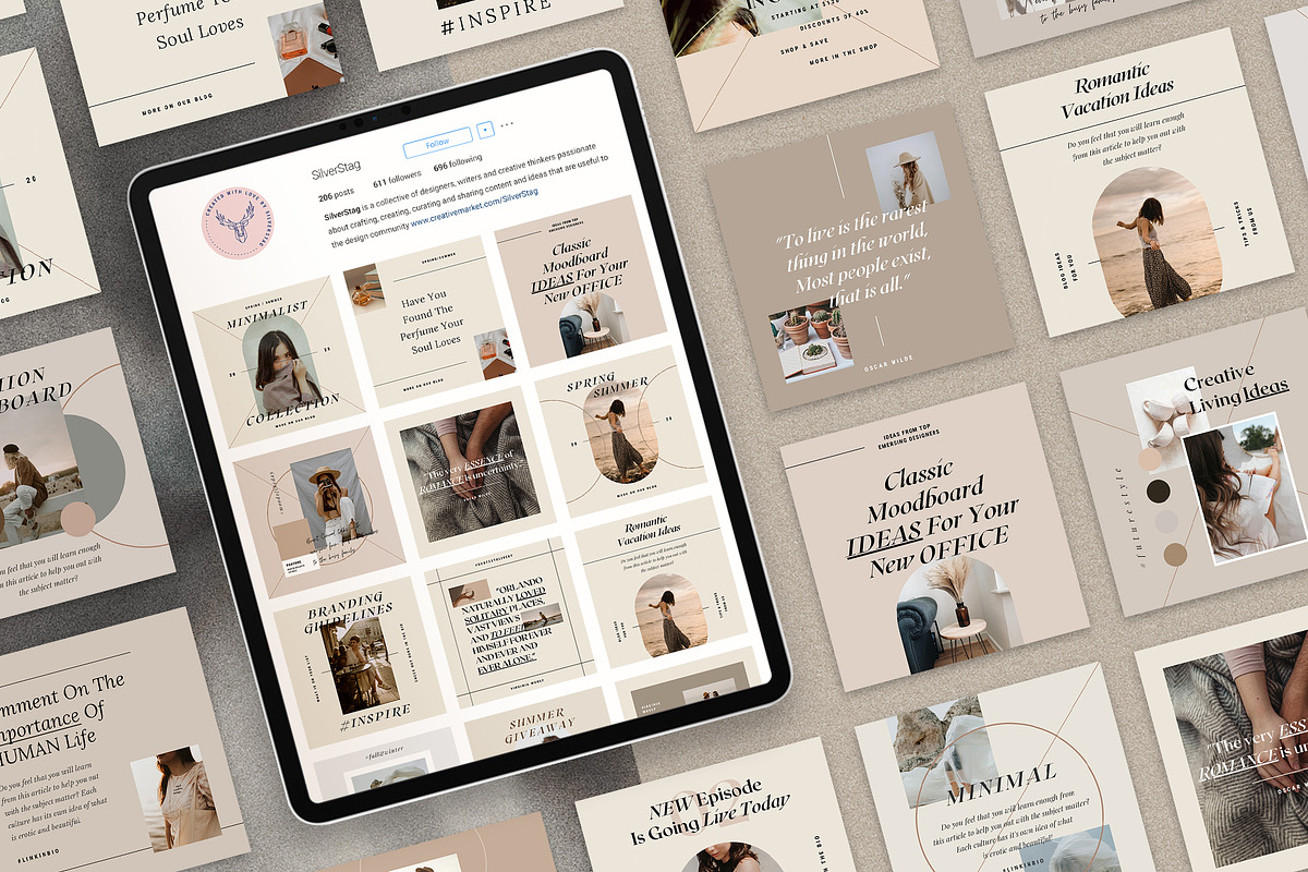 Canva Instagram Posts & Stories Pack, a Social Media Template by SilverStag Type Foundry (Photo 27 of 48)