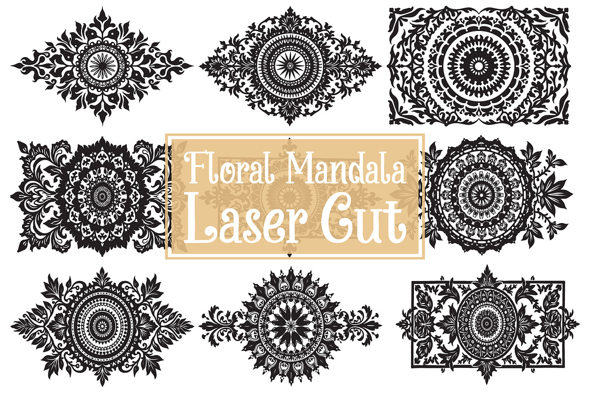 Elegant Floral Mandala Laser Cut, an Illustration by Amazin_art
