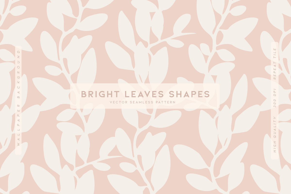 Bright Leaves Shapes, a Wallpaper Graphic by MalyskaStudio (Photo 1 of 4)