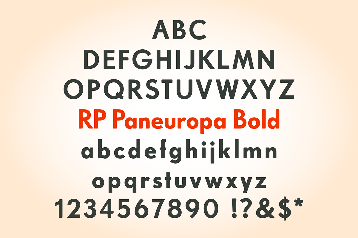 RP Paneuropa - retro geometric sans preview 3