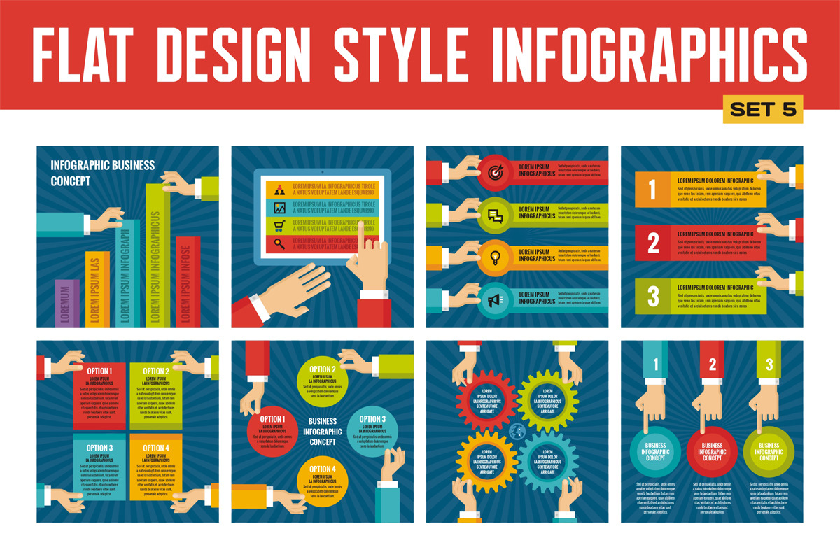 Infographics with Human Hands, a Decorative Illustration by serkorkin
