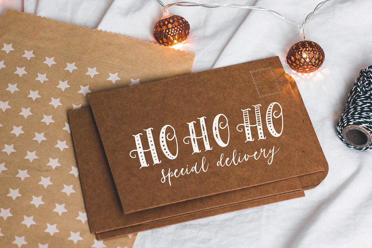 HoHoHolidayFonts collection&patterns preview 7