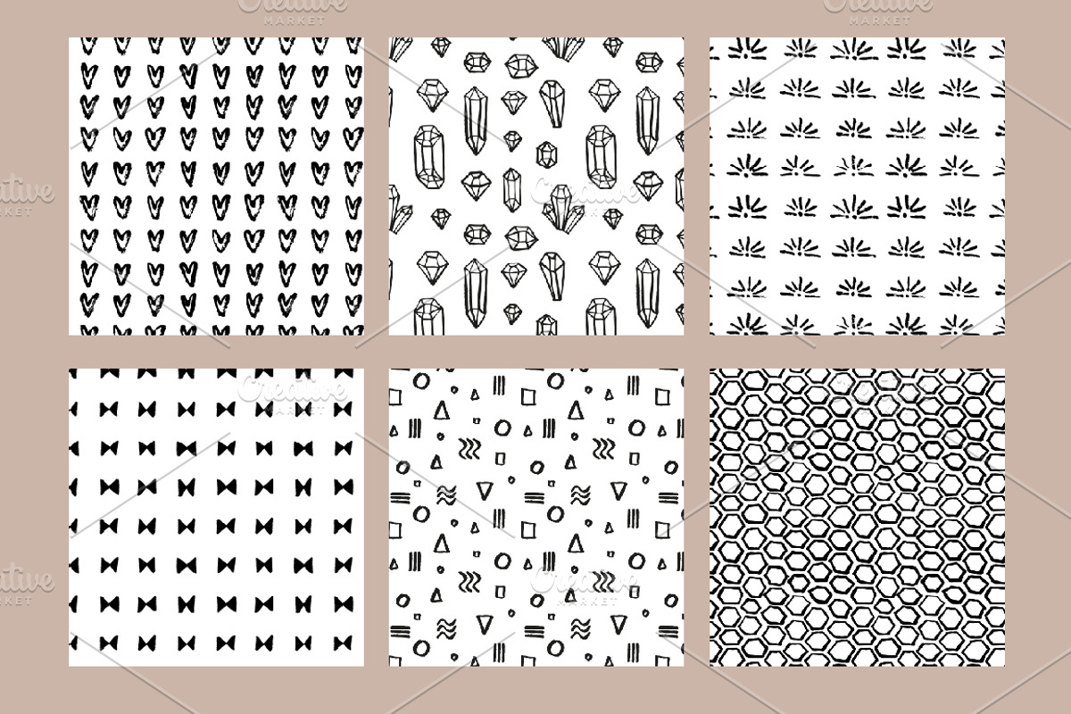 18 Hand drawn patterns, a Pattern Graphic by Type and Graphics Studio