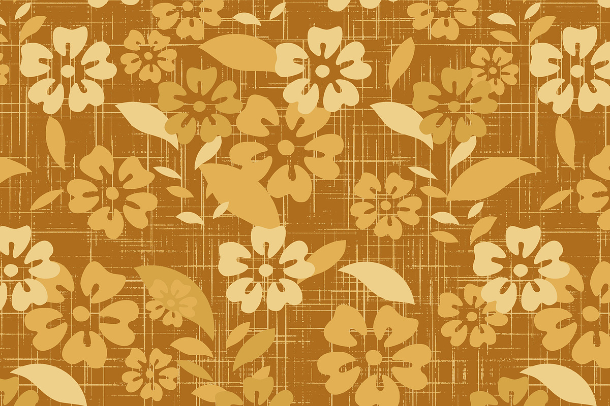 Golden Light Floral Seamless Pattern, a Pattern Graphic by Sharon Schwalbe (Photo 3 of 4)