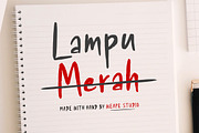 Lampu Merah, a Font by Weape Studio (Thumbnail 1 of 8)