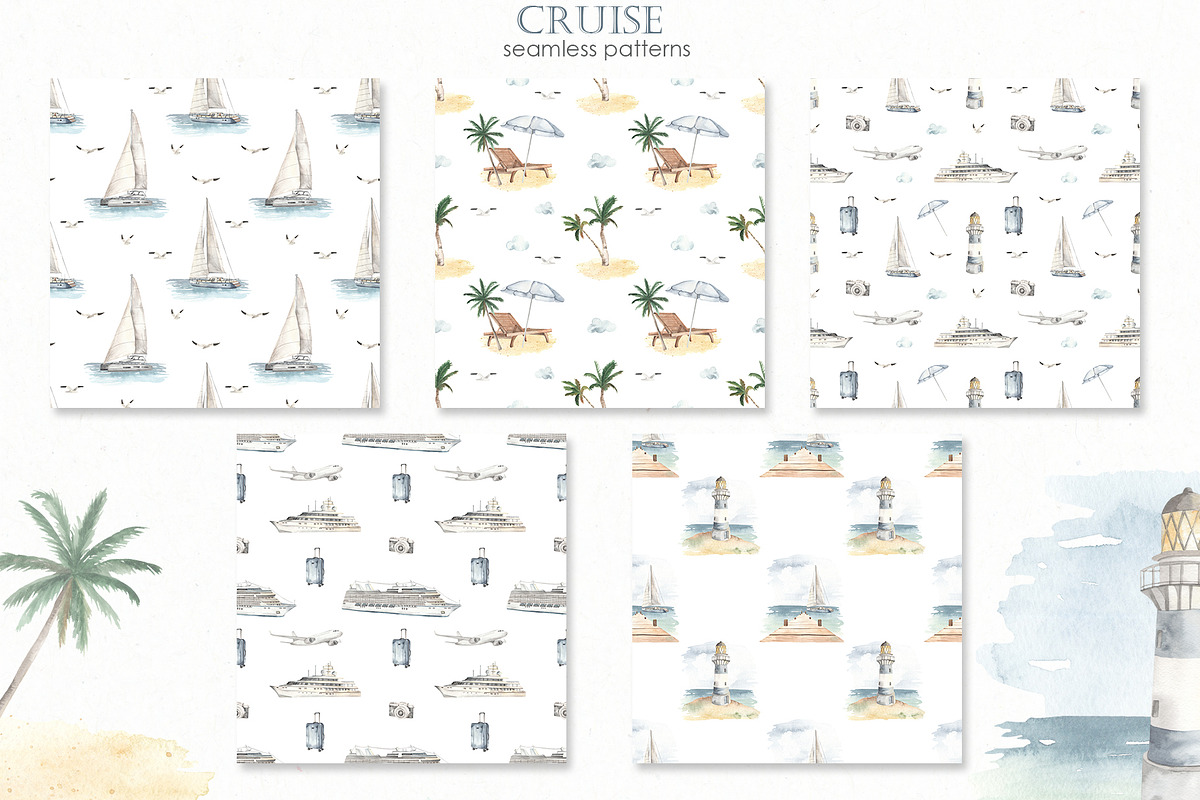 Cruise Watercolor collection, an Illustration by Marina Ermakova (Photo 9 of 11)