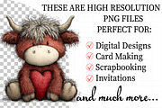 Whimsical Valentine-highland Cow Cli, an Illustration by Daily.Designs (Thumbnail 2 of 8)