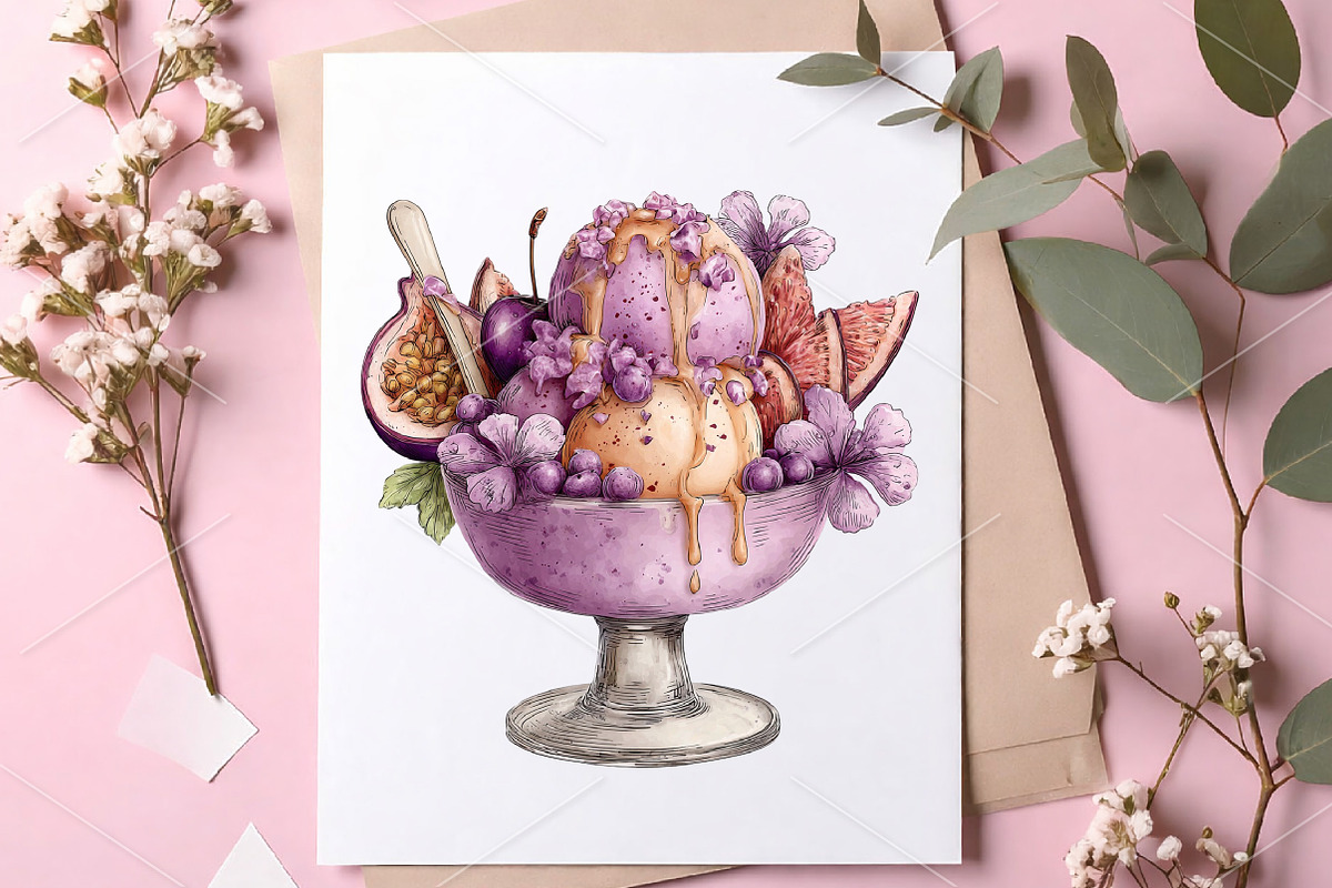 Whimsical Summer Sweet Treats Clipar, an Illustration by Canvas Craft (Photo 6 of 7)