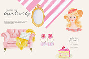 Pink Watercolor Clipart Collection, a Decorative Illustration by Patishop Art (Thumbnail 4 of 8)
