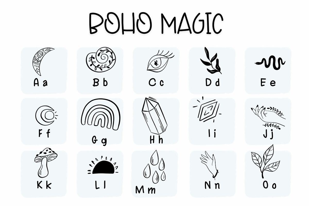 Boho magic | Symbols Fonts preview 2