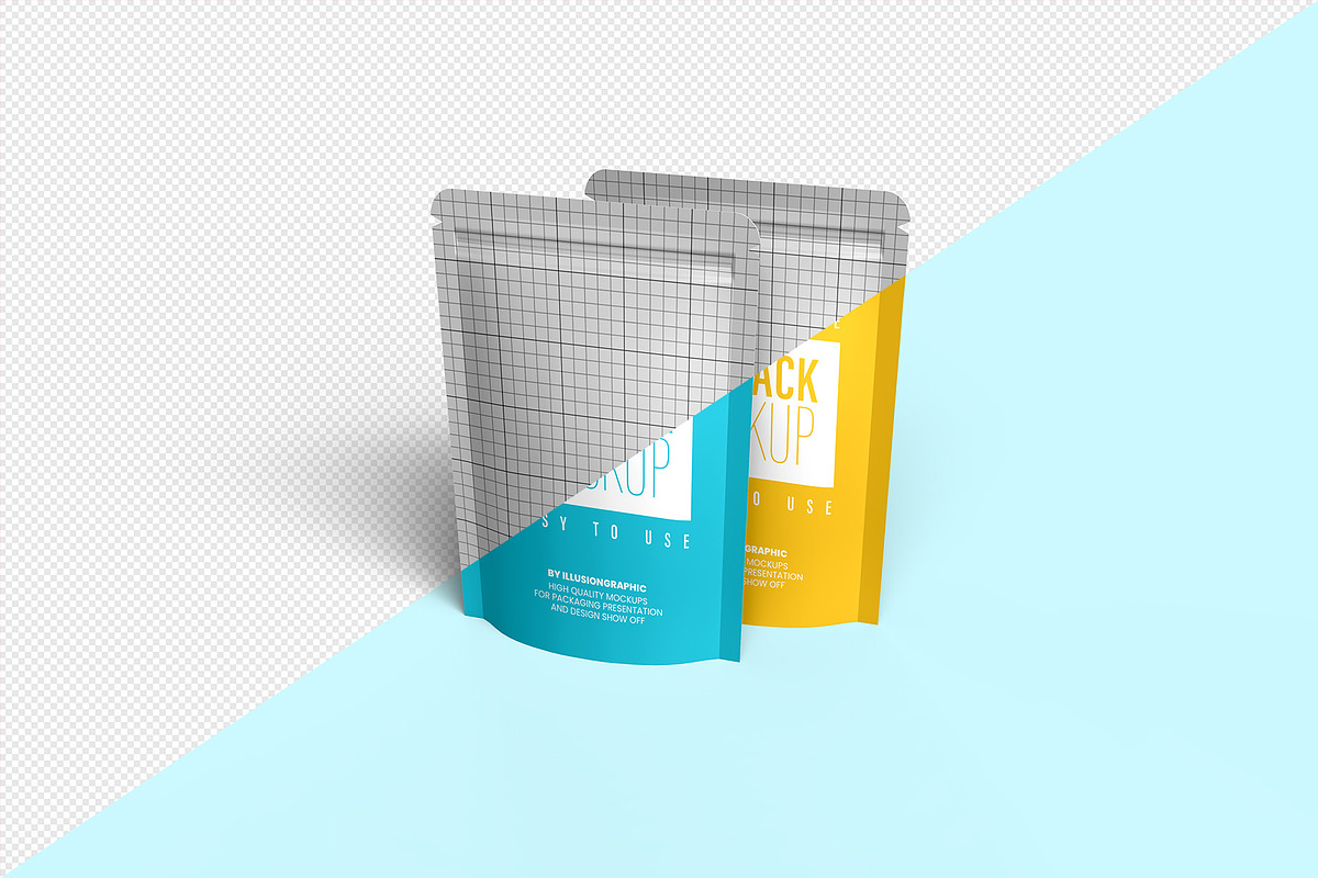 Doypack Mockup - 8 views, a Packaging Mockup by Illusiongraphic (Photo 12 of 19)