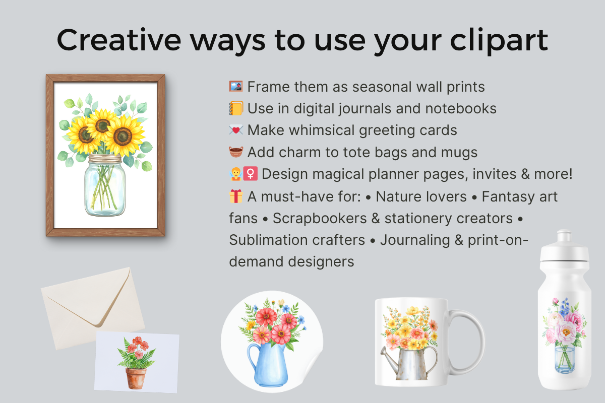 Vibrant Flower Vase Clipart Bundle, an Object Graphic by Daffodil Dream Studio (Photo 3 of 3)